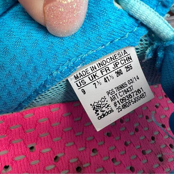 Adidas Women's ClimaCool Crazy Running Shoes Solar Blue/White/Pink C76437 Size 9 - Picture 9 of 9